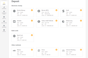 Exness Deposits and withdrawals